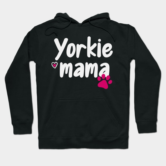 Cute Yorkshire Terriers Dog Lover Gift Idea - Yorkie Mama Heart Design for Mom / Christmas Gifts Hoodie by First look